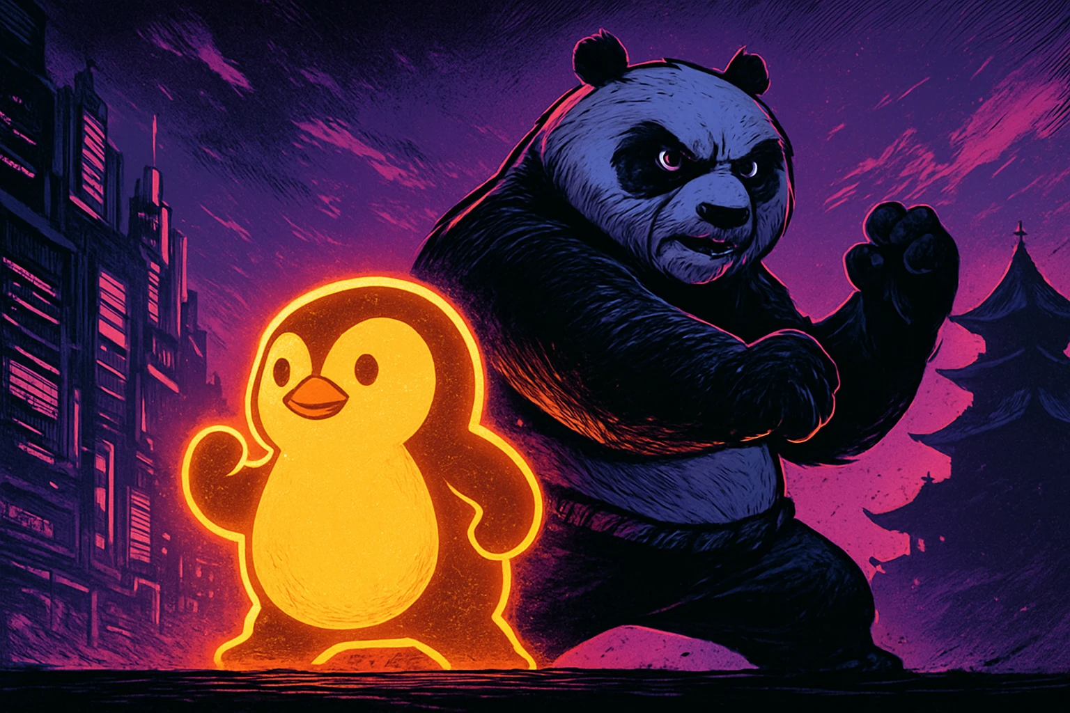 プッギー・ペンギンズが「カンフー・パンダ」とのコラボレーションを発表、プッギー・ペンギンズがドリームワークスの世界を横断